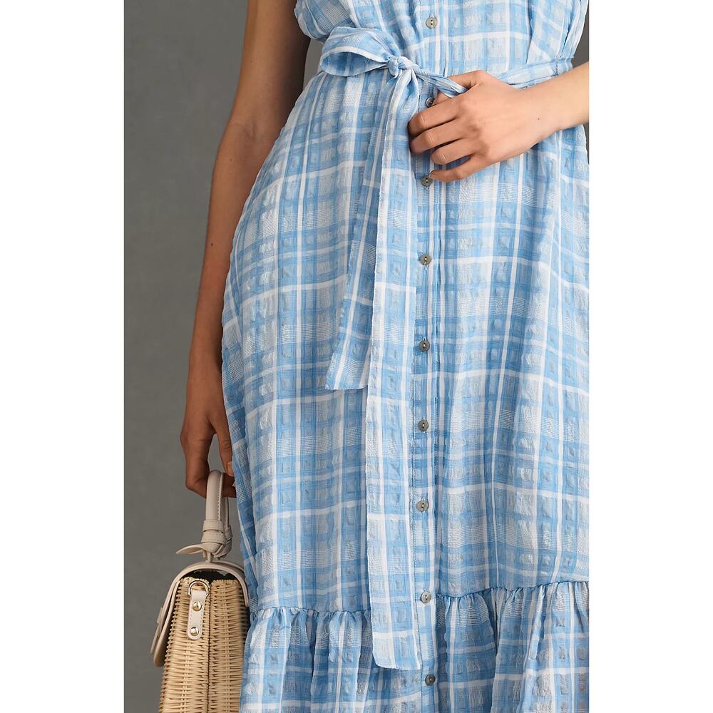 NWT Anthropologie Sleeveless Button-down Blue Shirt Dress - XS - Picture 3 of 5